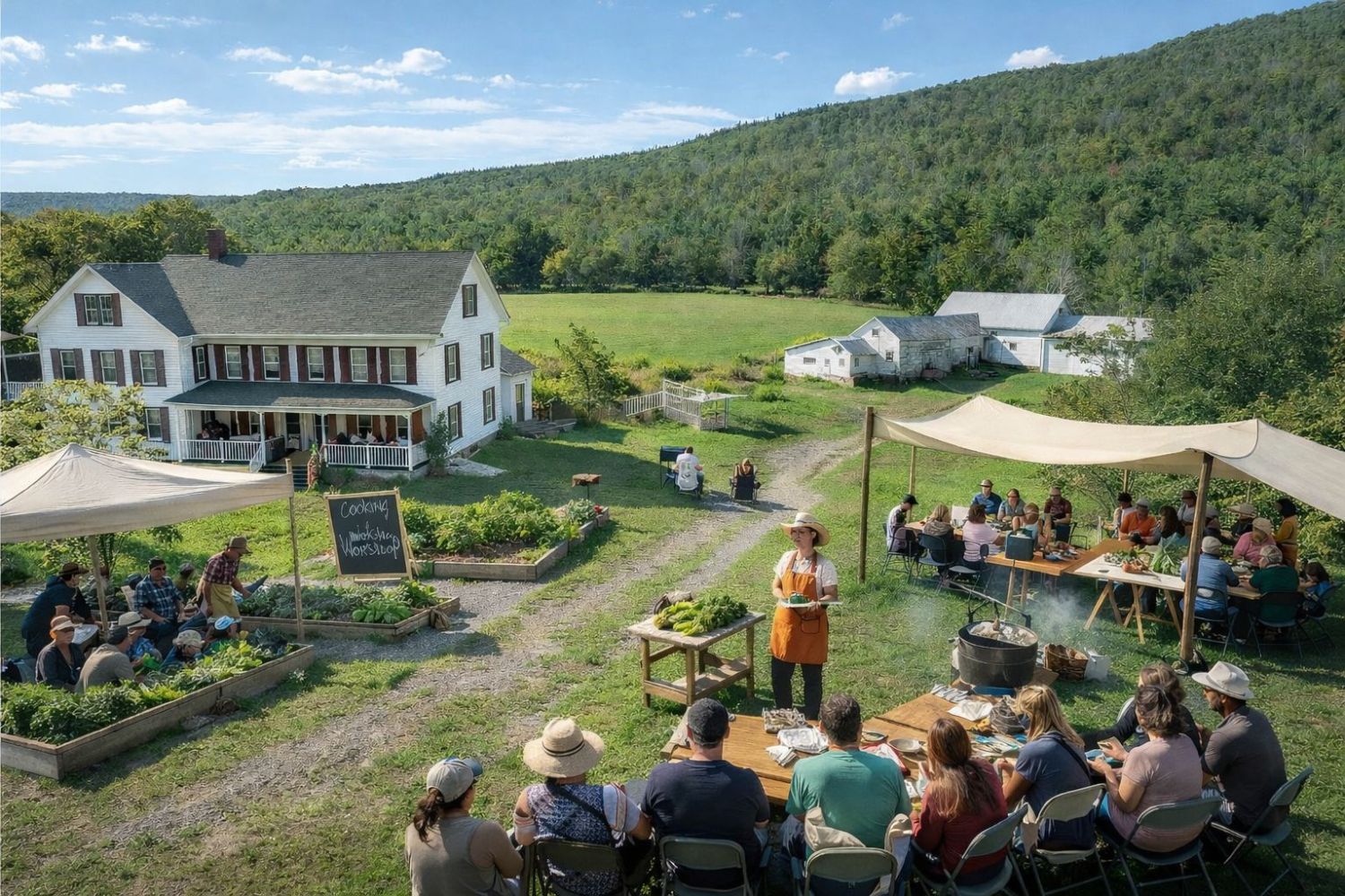 Sovereign Farm at Big Hollow Greene — farm workshops in lush countryside